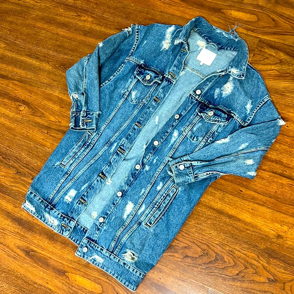 Zara long denim jacket